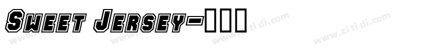 Sweet Jersey字体转换